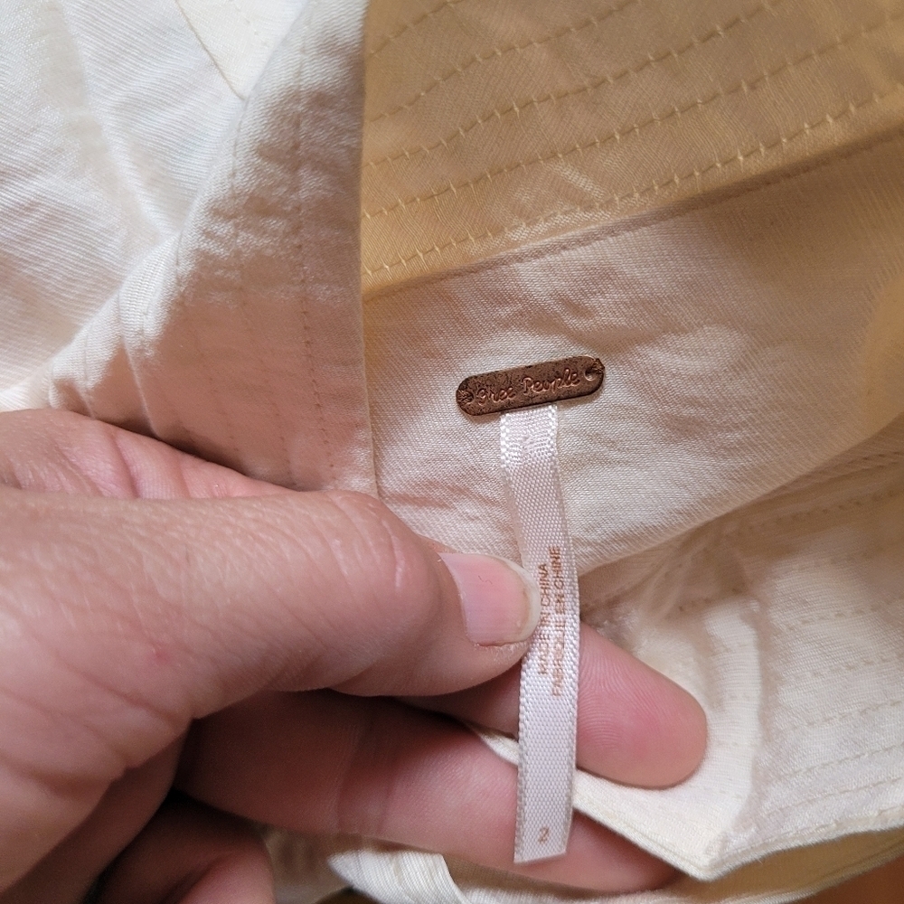 Free People Cream Ruffle Jacket - Picture 2 of 6